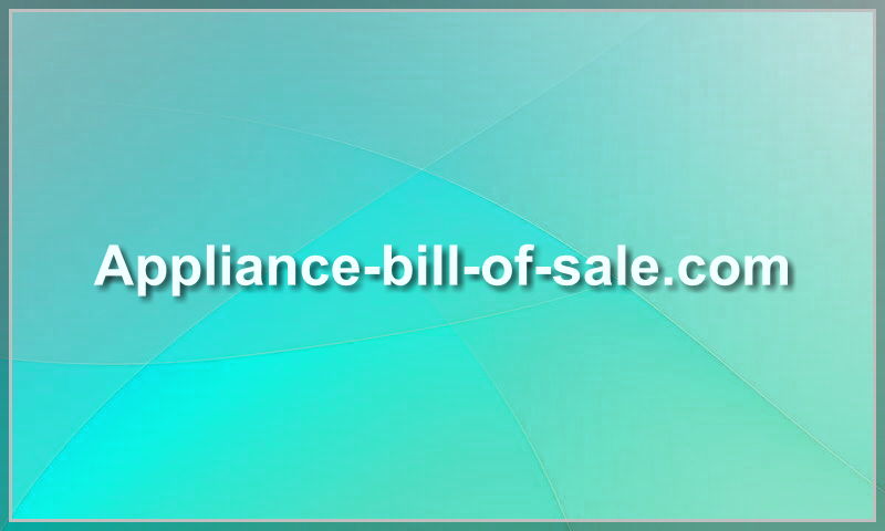 www.appliance-bill-of-sale.com