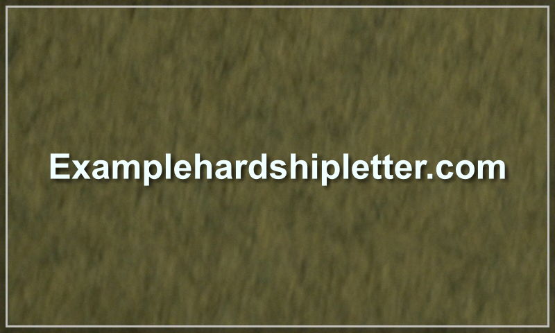 examplehardshipletter.com