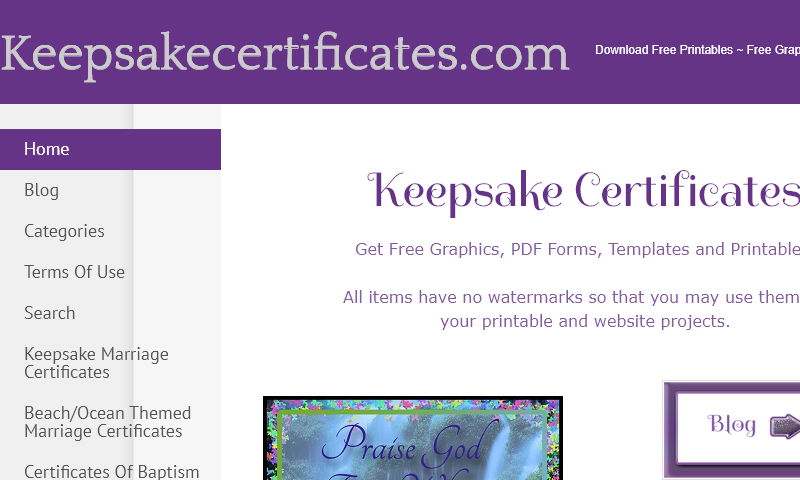 keepsakecertificates.com